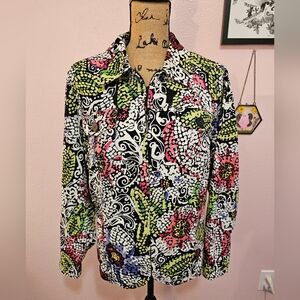Vintage Multi-Color Print Coldwater Creek Jacket